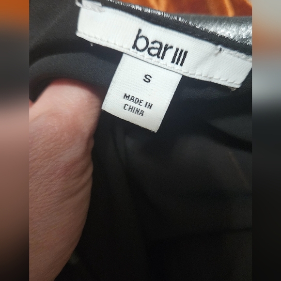 Bar Ill Women's Metallic Lamé Blouson Mini Dress silver. Size small - Picture 8 of 13